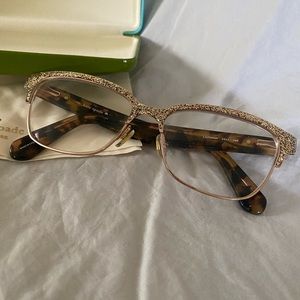 Kate Spade Ladonna Gold Glitter Eyeglass frames prescription